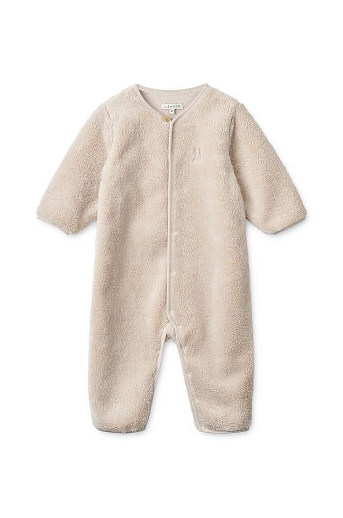 Бебешки гащеризон Liewood Bailey Baby Pile Jumpsuit LW19189 бежов AW25