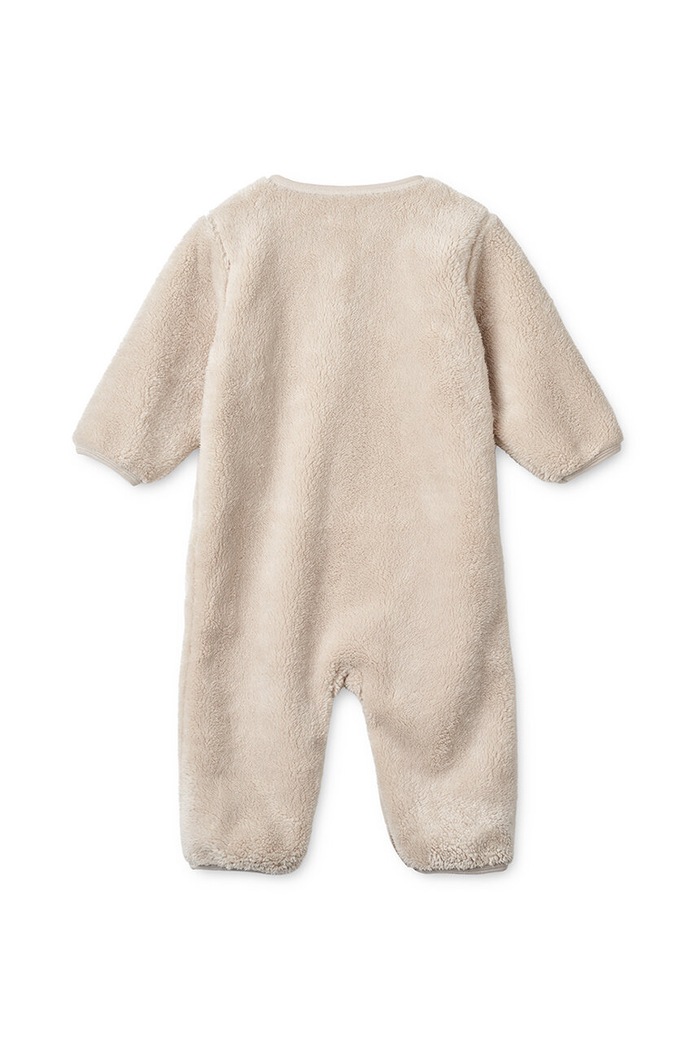 Момче Бебешки гащеризон Liewood Bailey Baby Pile Jumpsuit LW19189 бежов