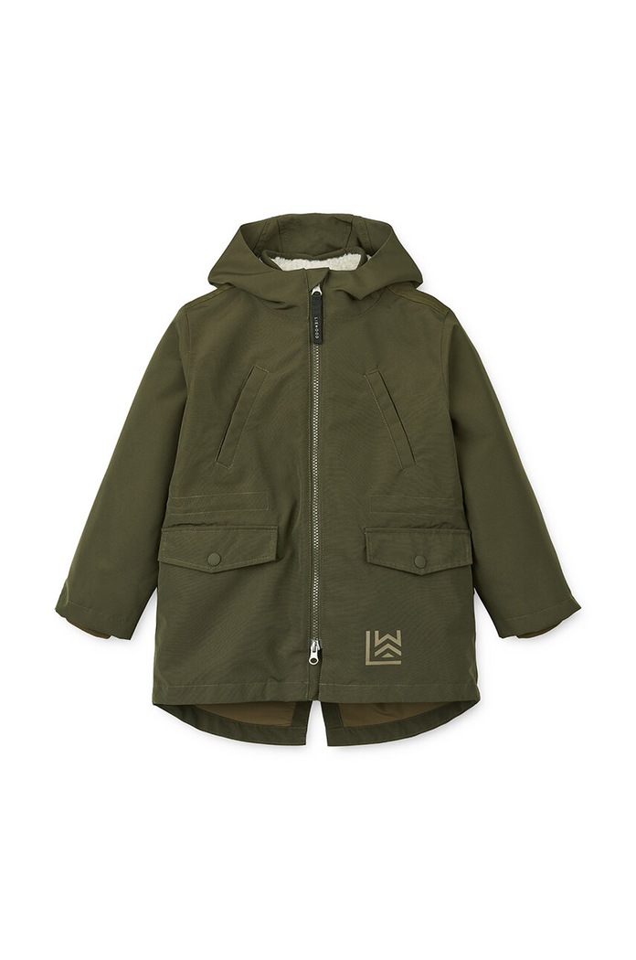 Detská bunda Liewood Timber 2 in 1 Jacket LW19438 zelená AW24