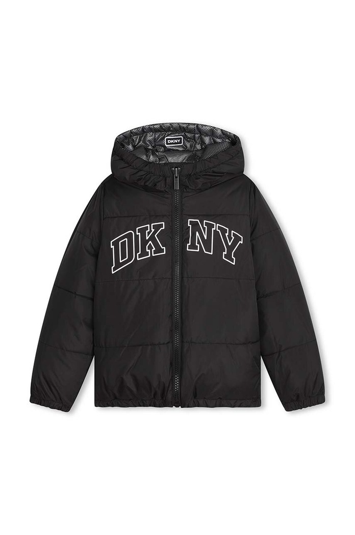 Αναστρέψιμο παιδικό μπουφάν Dkny μαύρο D60179.114.150