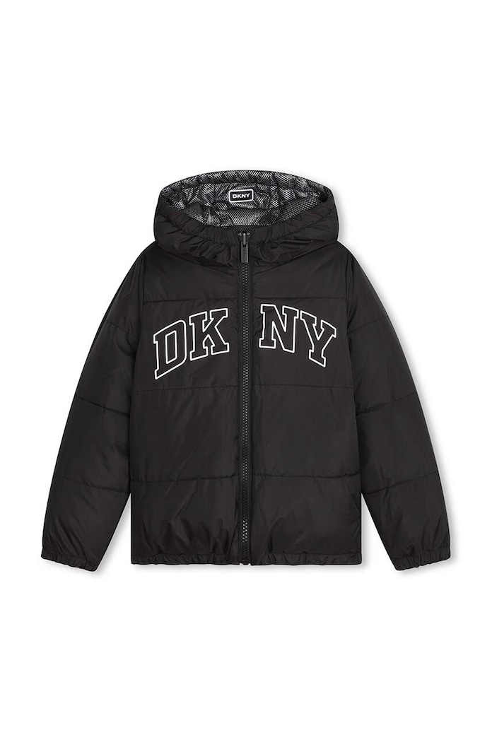 Αναστρέψιμο παιδικό μπουφάν Dkny μαύρο D60179.114.150