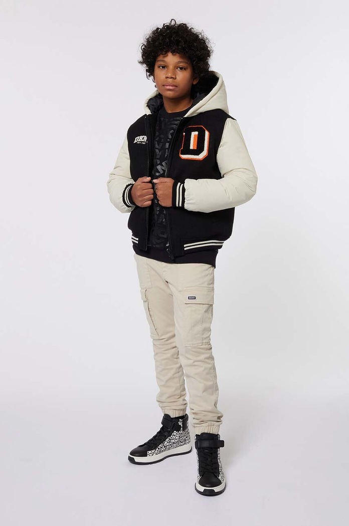 Dkny kurtka z domieszką wełny dziecięca czarny D60204.162.174