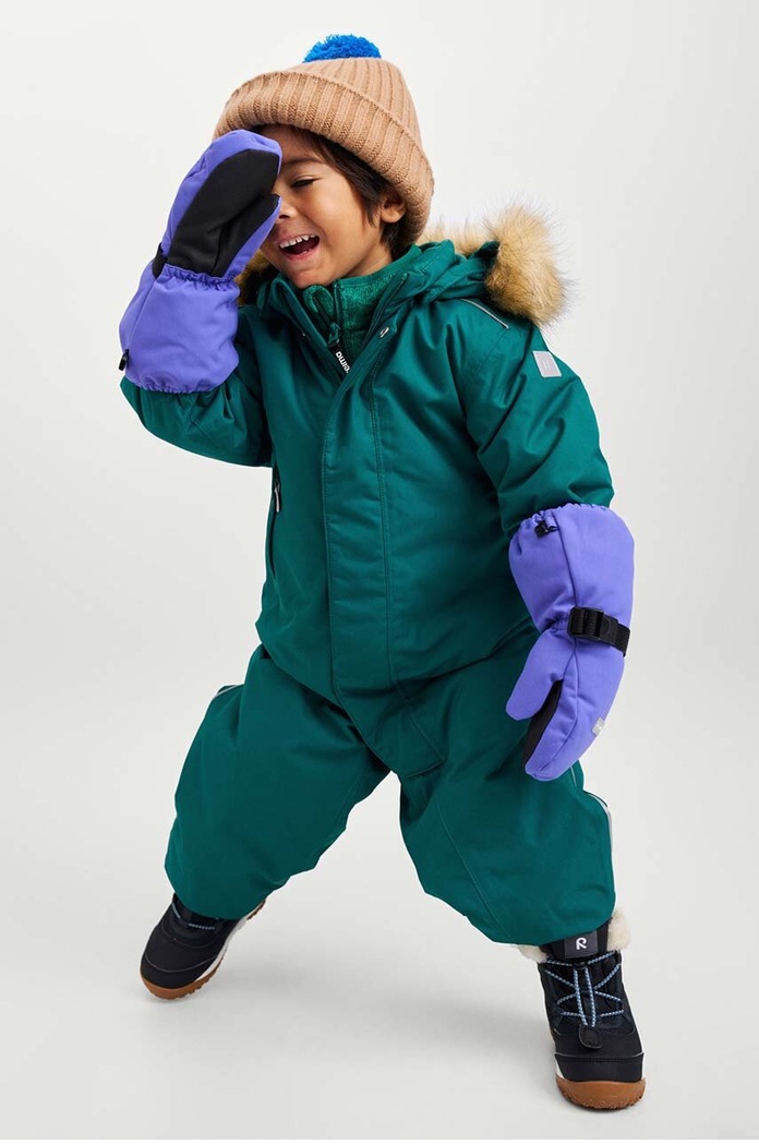 Kojenecká zimní kombinéza Reima Gotland s podšívkou zelená 5100117C.9BYH