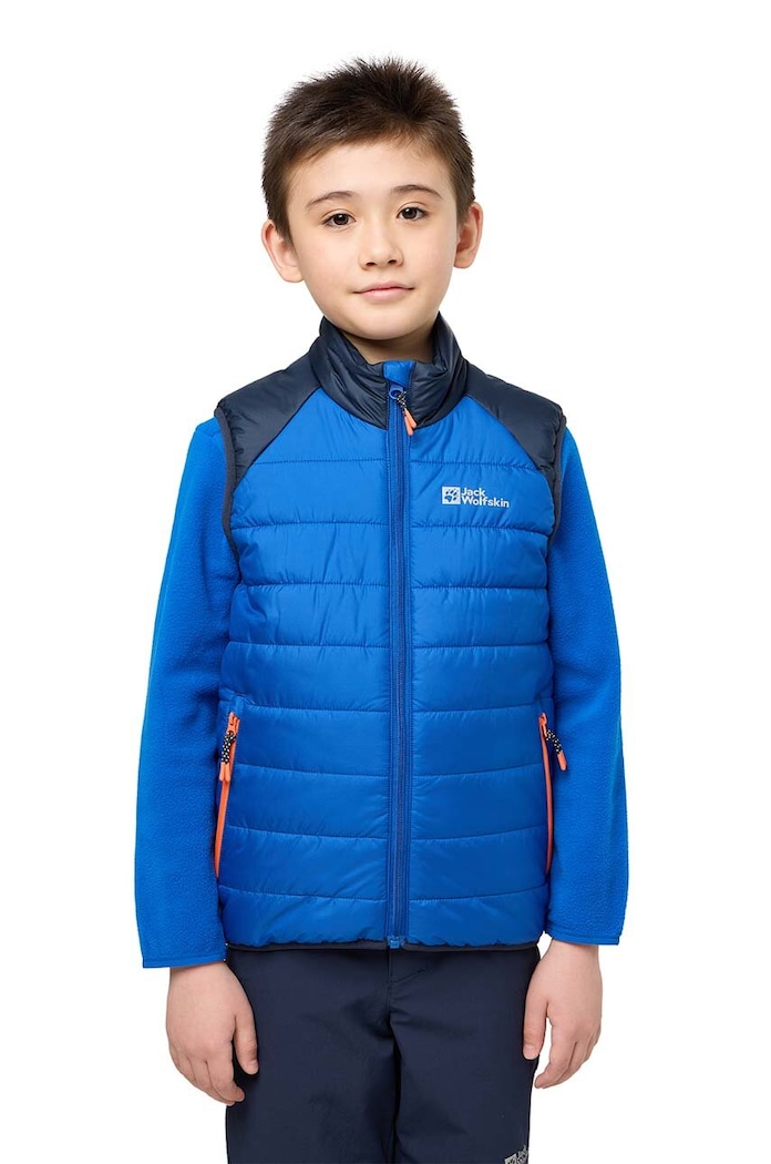 Jack Wolfskin vesta copii cu captuseala albastru 1610291.116.152