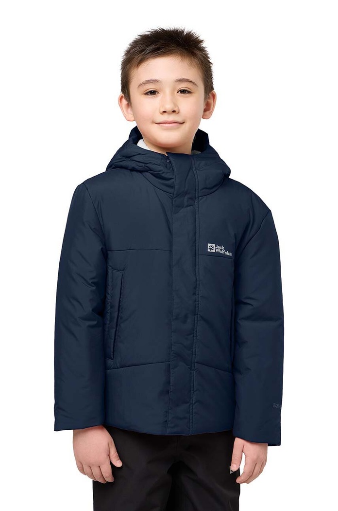 Dětská zimní bunda Jack Wolfskin s podšívkou námořnická modř A61847.92.152