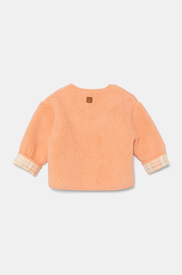 Бебешки поларен суичър United Colors of Benetton 3EKNA501G.K.W.Seasonal оранжев AW24