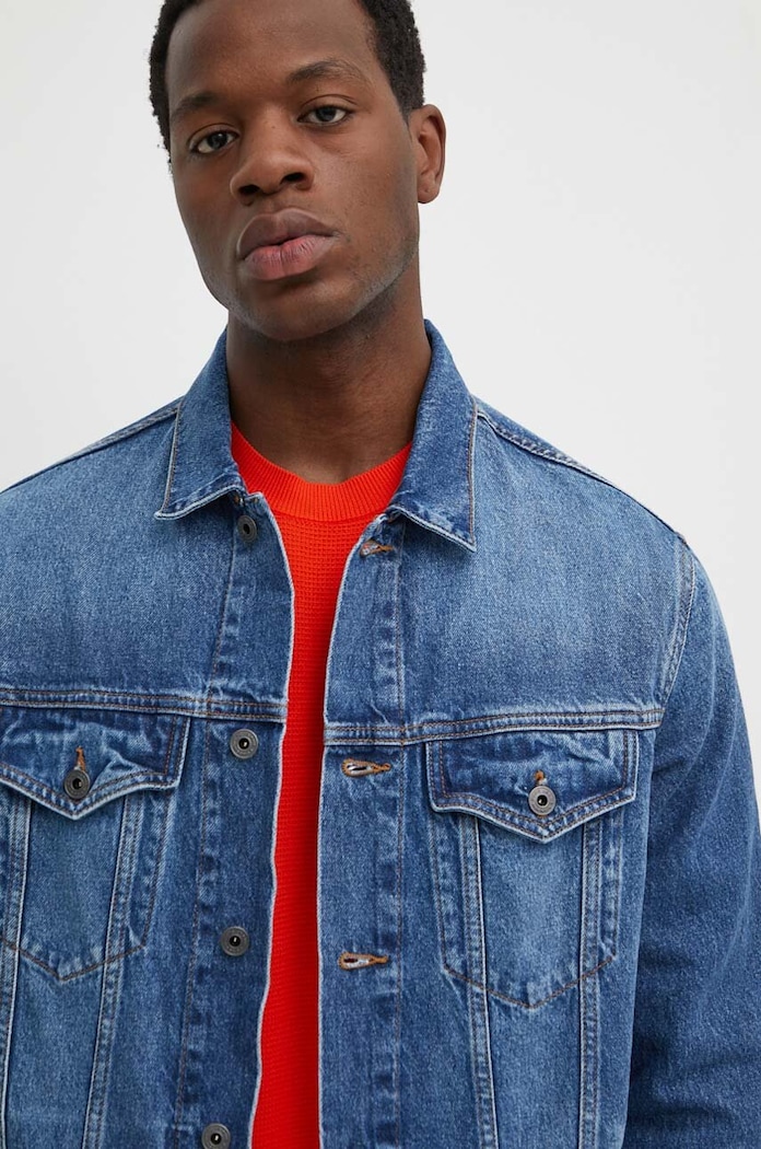 Džínová bunda Pepe Jeans REGULAR JACKET modrá PM402715HW3