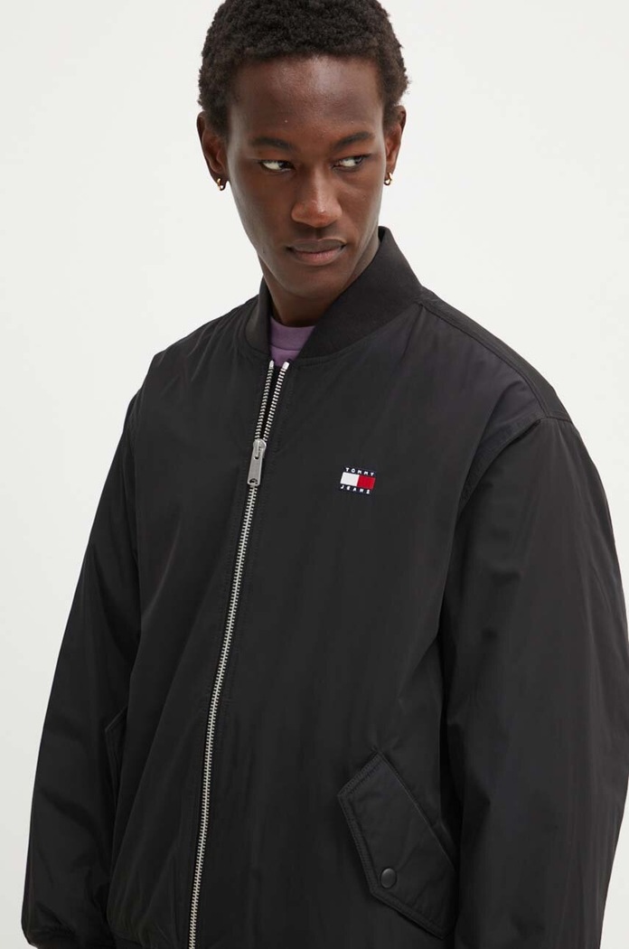 Μπουφάν bomber Tommy Jeans DM0DM20480 μαύρο