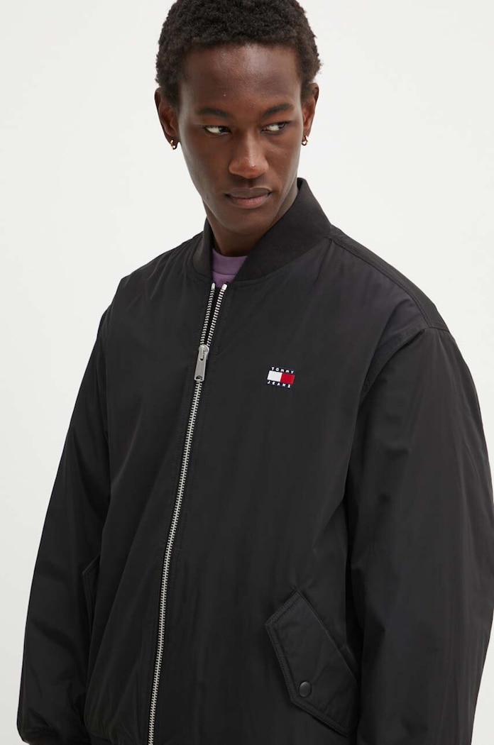 Μπουφάν bomber Tommy Jeans DM0DM20480 μαύρο