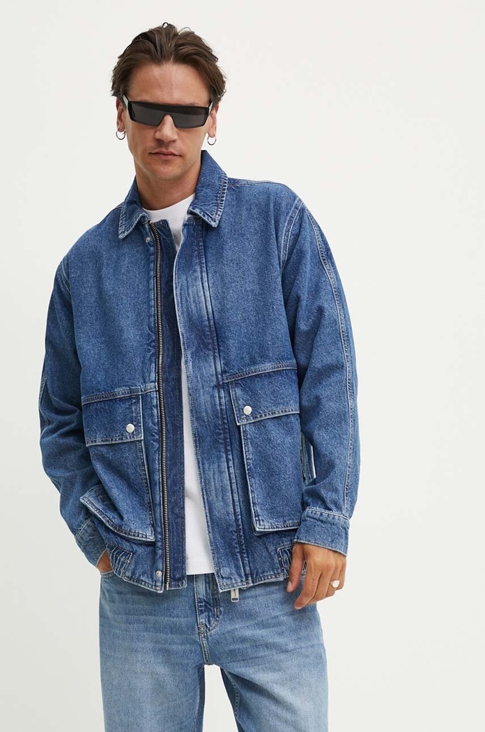 Džínová bunda Karl Lagerfeld Jeans riflovina modrá 245D1401