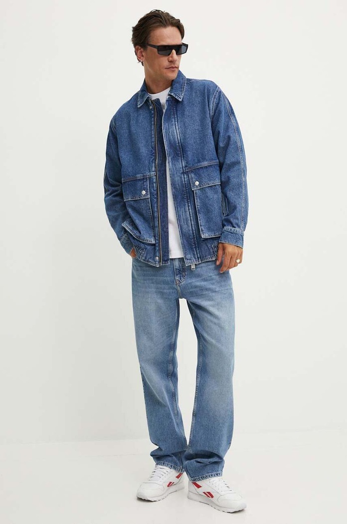 Džínová bunda Karl Lagerfeld Jeans 245D1401 modrá AW24