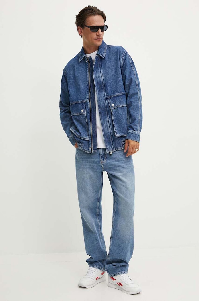 Džínová bunda Karl Lagerfeld Jeans 245D1401 modrá AW24