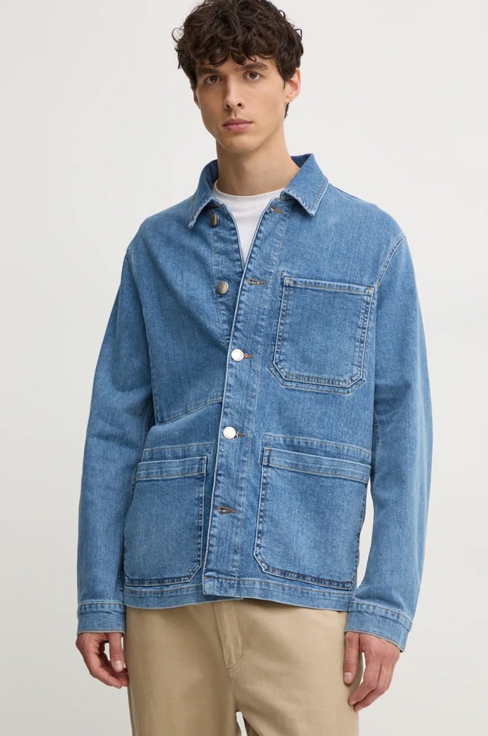 United Colors of Benetton Kurtka jeansowa 2KD6UN05G niebieski AW24