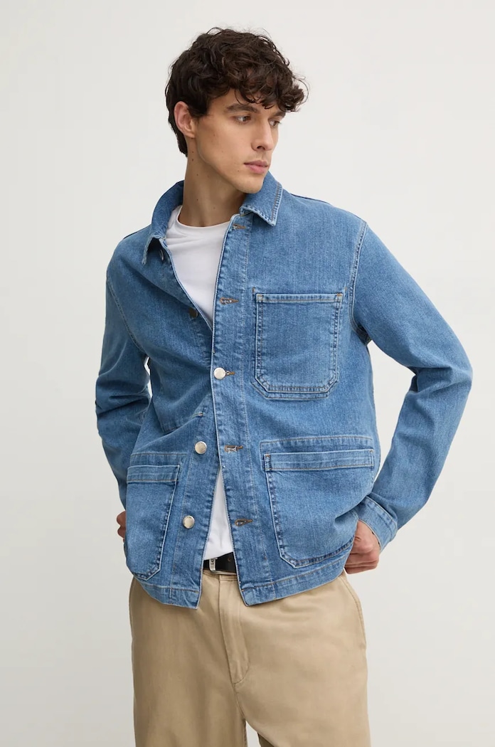 Kurtka jeansowa United Colors of Benetton 2KD6UN05G niebieski