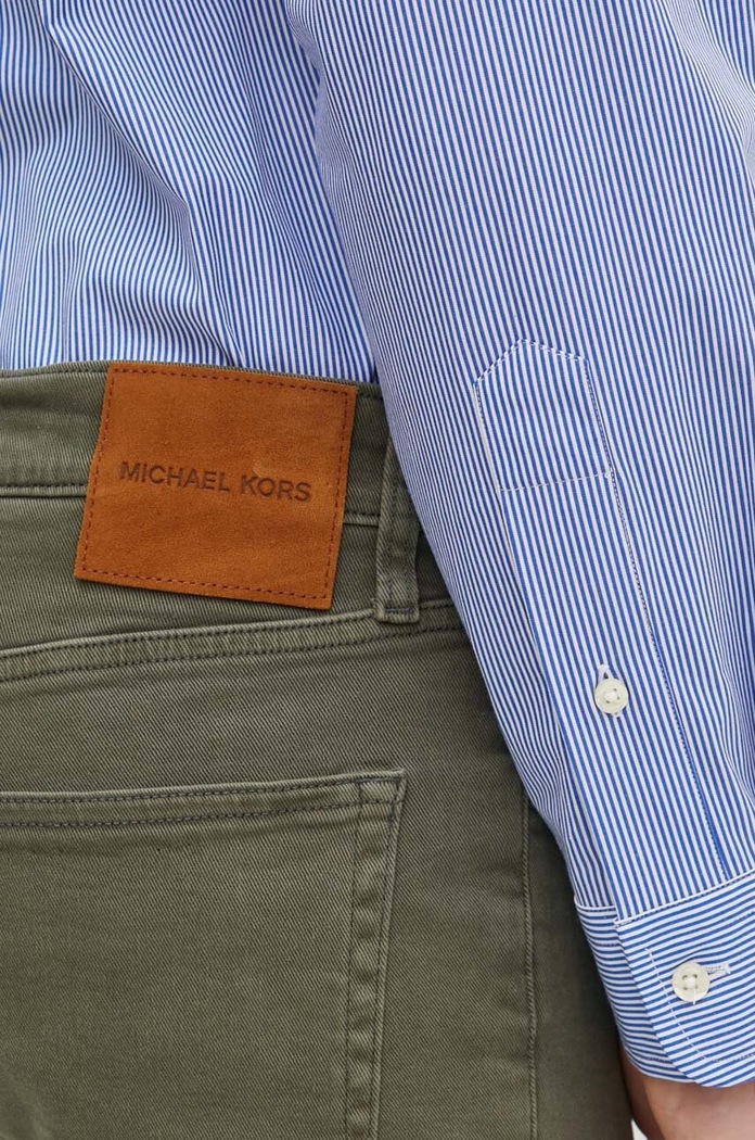 Michael Kors spodnie zielony CT49CKM0UK