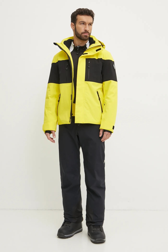 EA7 Emporio Armani geaca de schi Kitzbuhel Colorblock Protectum PNCJZ.6DPG07.1637 galben AW24