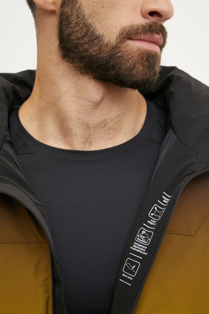 Geacă de schi din puf EA7 Emporio Armani galben PNCJZ.6DPG10.2607