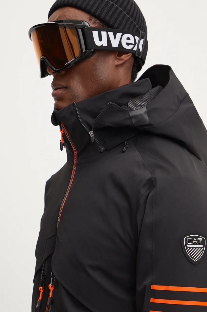 Lyžařská bunda EA7 Emporio Armani Kitzbuhel Protectum Logo PNCJZ.6DPG16.1200 černá