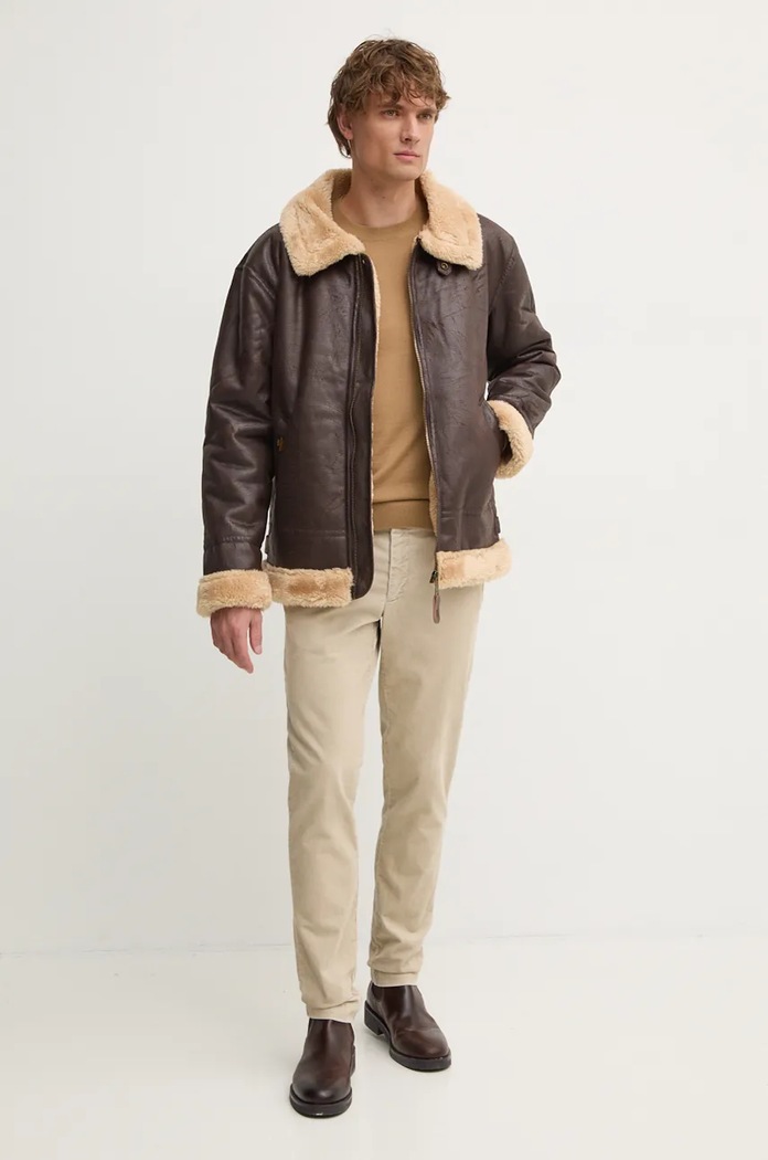 Яке Alpha Industries B3 FL 143106 кафяв AW25