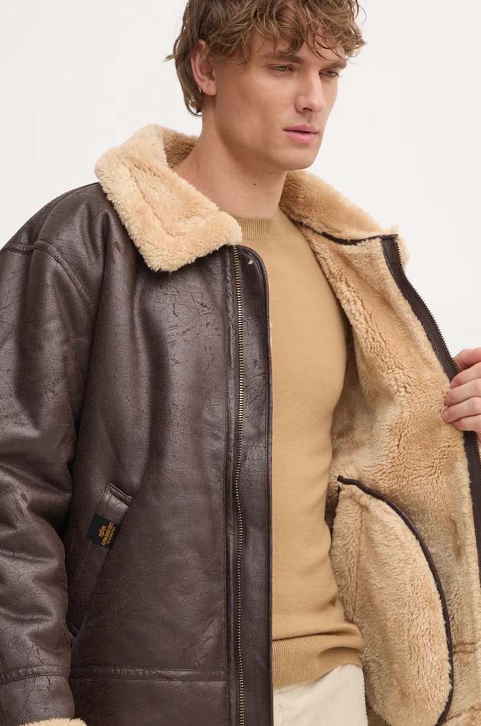 Яке Alpha Industries B3 FL 143106 кафяв