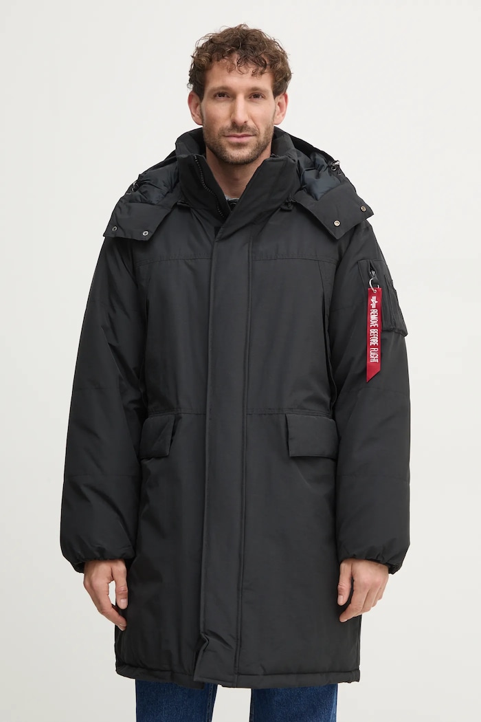 Jakna Alpha Industries s toplom postavom crna 148124