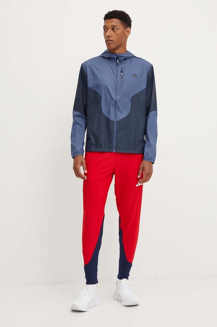 adidas Performance jachetă de alergare Own The Run Base IV7670 albastru AW24