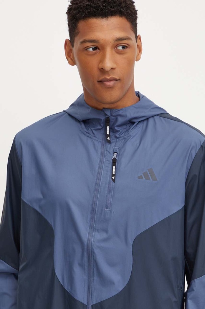 adidas Performance jachetă de alergare Own The Run Base albastru IV7670