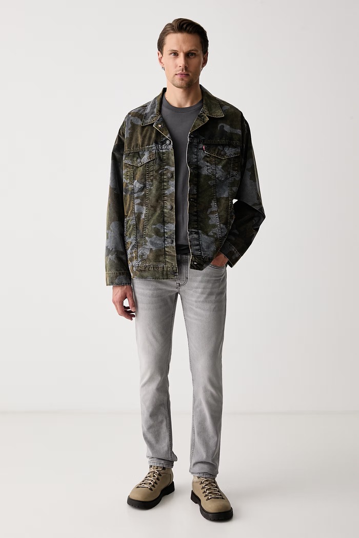 Levi's Τζιν μπουφάν ανδρικό βαμβακερό RELAXED FIT A5782 πράσινο SS25