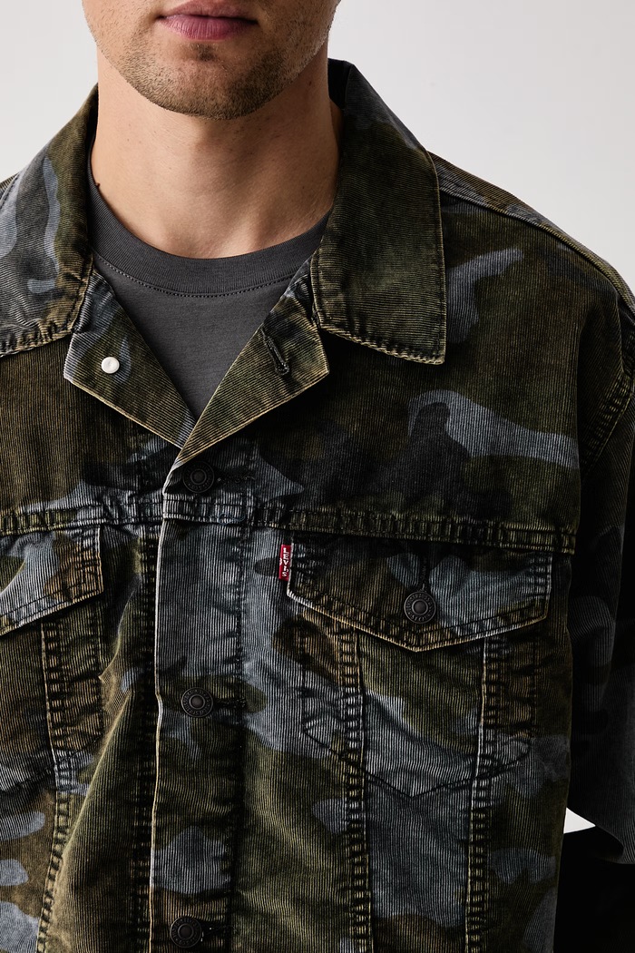 Τζιν μπουφάν ανδρικό βαμβακερό RELAXED FIT Levi's A5782 πράσινο