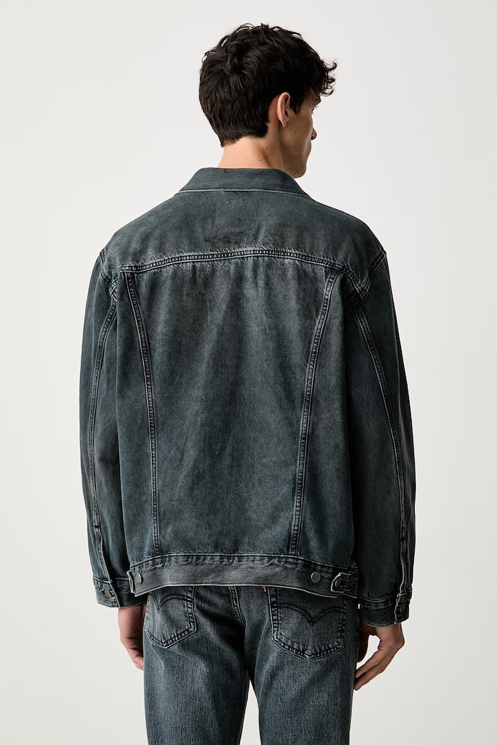 Oblačila Levi's jeans jakna moška bombažna RELAXED FIT A5782 modra