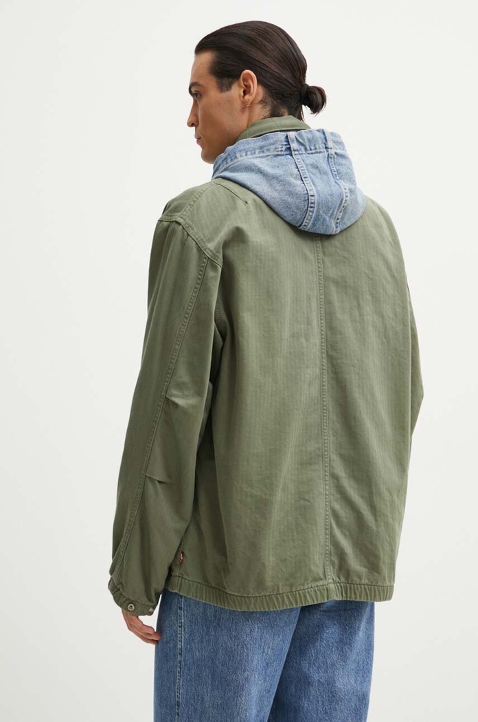 Oblečení Bavlněná bunda Levi's A8614 zelená
