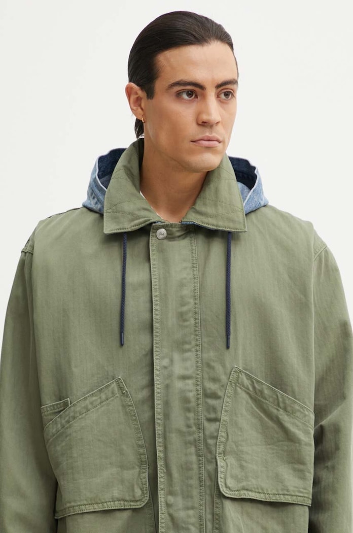 Bavlněná bunda Levi's zelená A8614