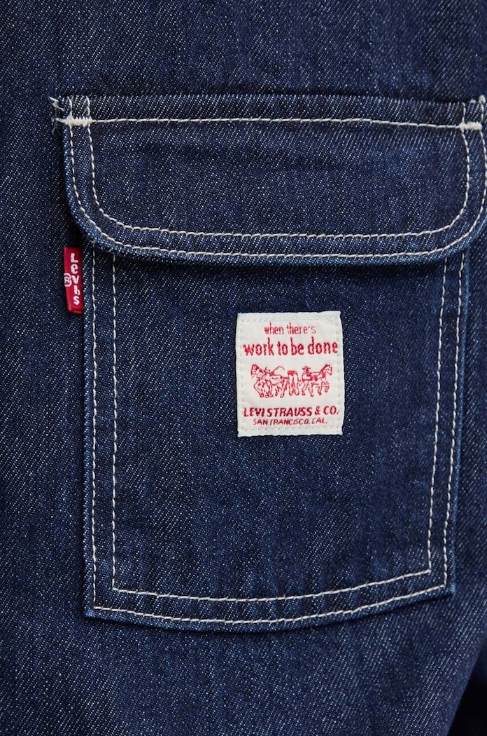 Džínová bunda Levi's A0744 námořnická modř