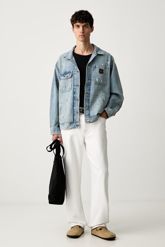 Levi's košeľová bunda pánska menčestrová SUNRISE A4820 modrá SS25
