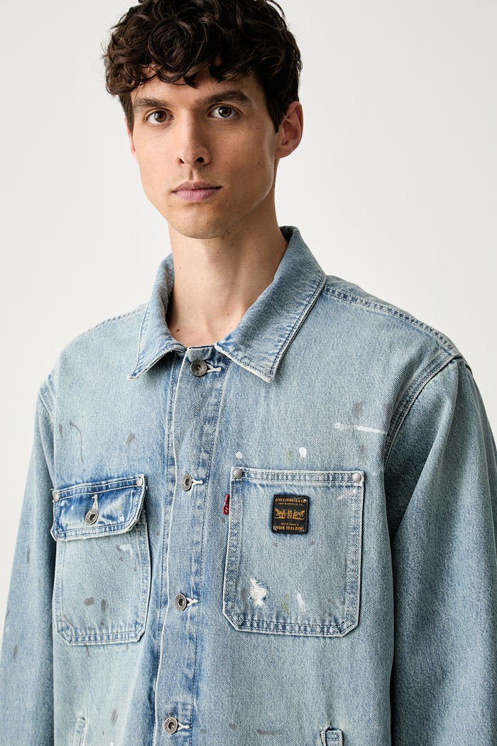 Levi's košeľová bunda pánska menčestrová SUNRISE modrá A4820