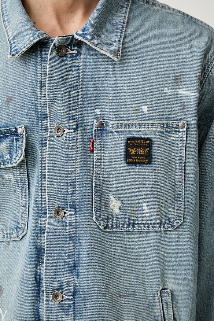 Levi's košeľová bunda pánska menčestrová SUNRISE A4820 modrá