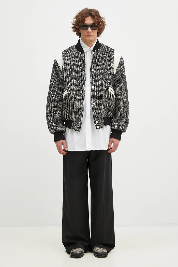 Bunda bomber s prímesou vlny Kenzo Wool Varsity Jacket FE65BL1489OX.99