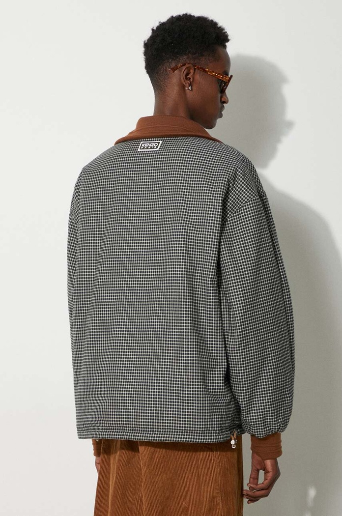 Oboustranná bunda Kenzo Reversible Elevated Coach Jacket béžová FE65BL0639OI.11