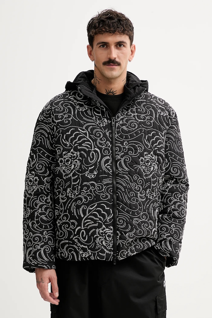 Bunda Kenzo Star Tiger Down Jacket zateplené čierna FE65OU1439NN.99