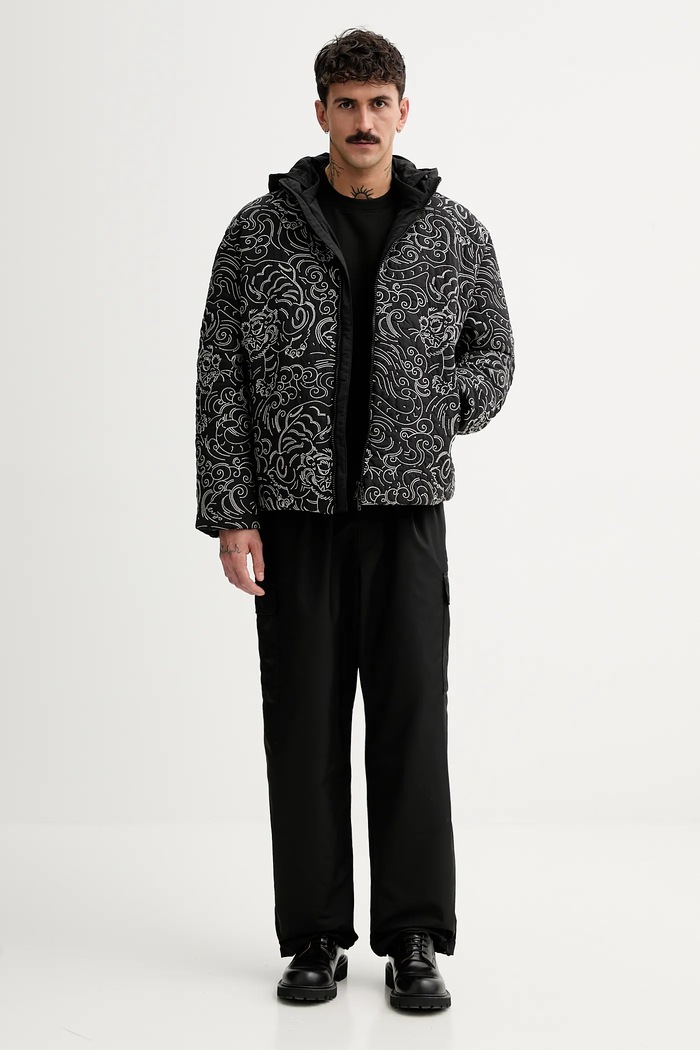 Bunda Kenzo Star Tiger Down Jacket FE65OU1439NN.99 čierna AW24