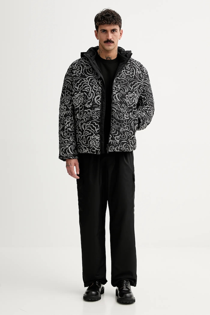 Bunda Kenzo Star Tiger Down Jacket FE65OU1439NN.99 čierna AW24