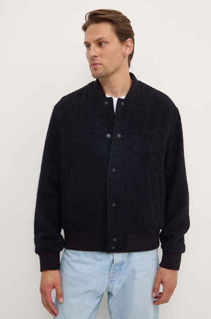 Volnena bomber jakna IRO Oversize mornarsko modra MP137DARREN