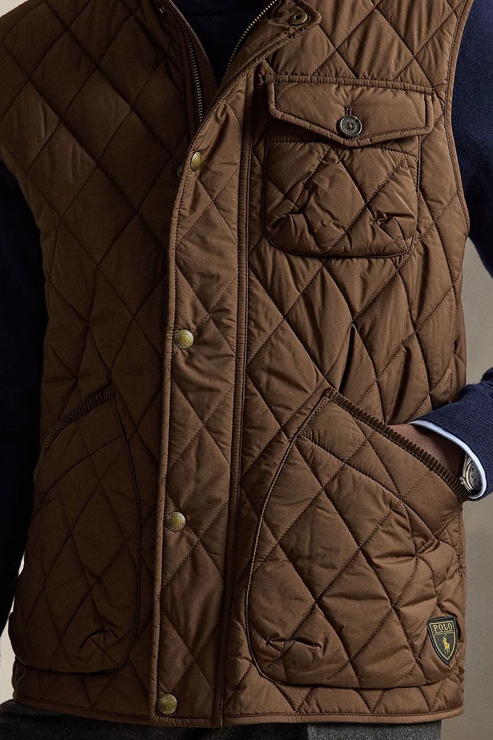 Bezrękawnik męski Polo Ralph Lauren 710940375 brązowy