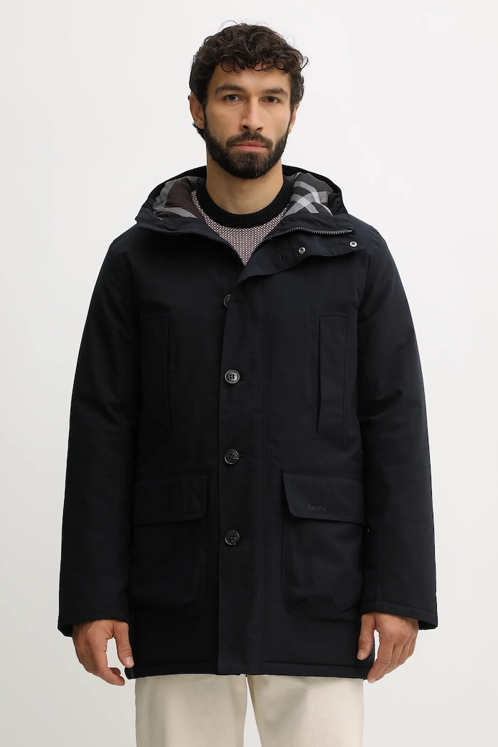 Barbour geacă Winter Beaufort Waterproof Parka cu captuseala bleumarin MWB1126
