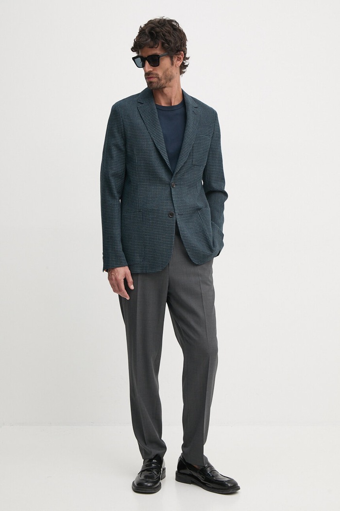 Вълнено сако Paul Smith M1R.2321.N01812 тъмносин AW24