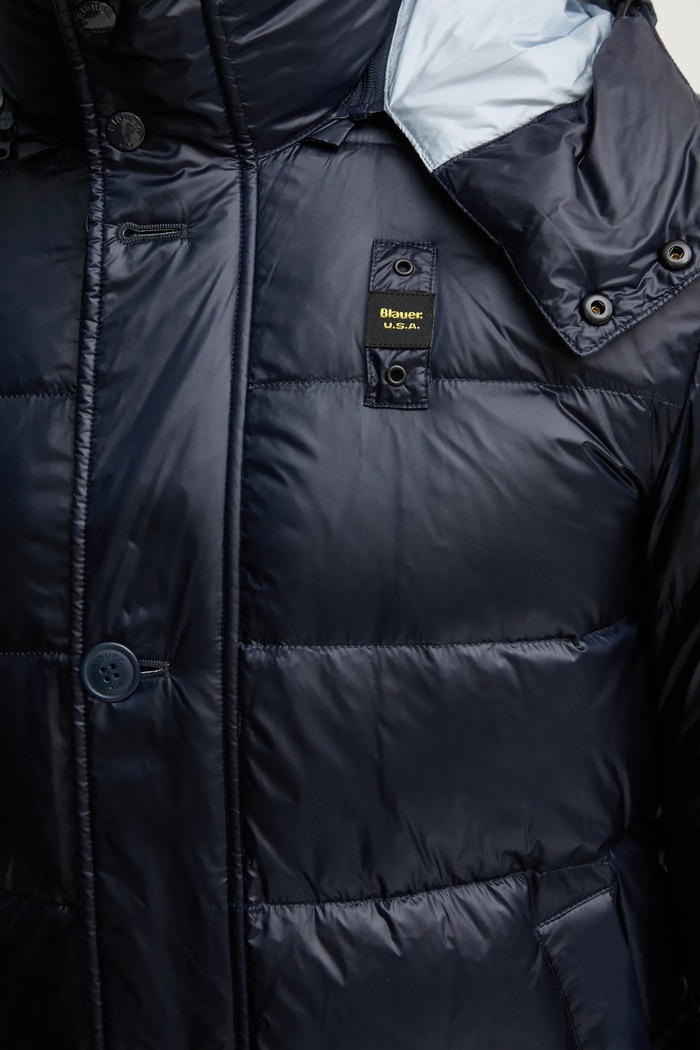 Péřová bunda Blauer 24WBLUK03027 námořnická modř