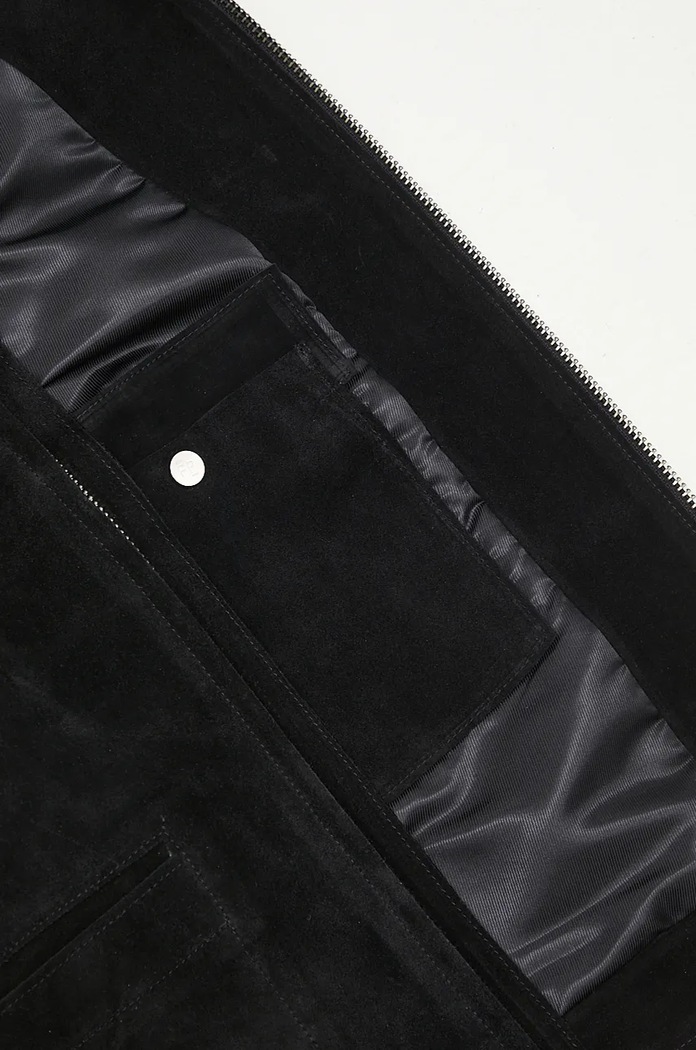 Semišová bunda Filling Pieces Leather Jacket Suede 75922791861 čierna