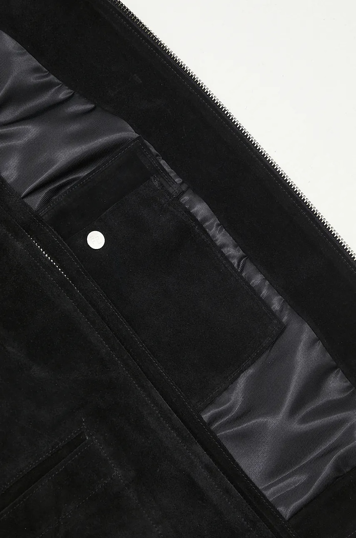 Semišová bunda Filling Pieces Leather Jacket Suede 75922791861 čierna