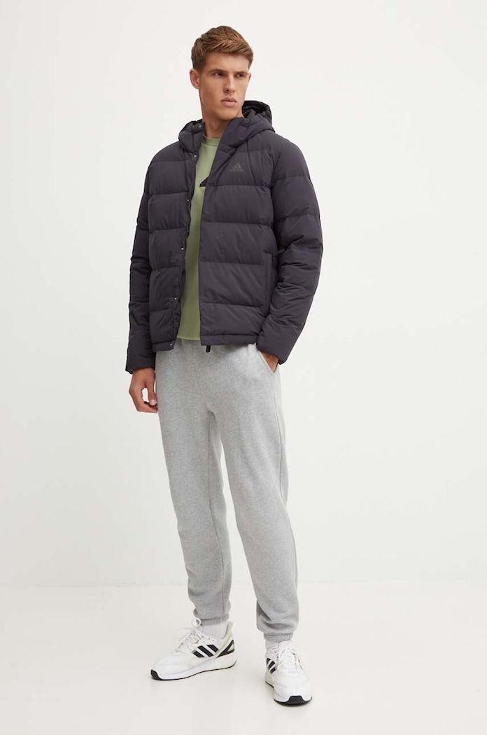 Μπουφάν με επένδυση από πούπουλα adidas Helionic HN5640 μαύρο AW24