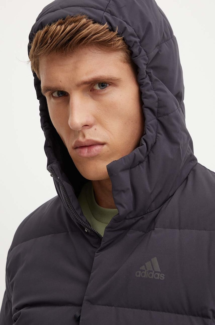 Μπουφάν με επένδυση από πούπουλα adidas Helionic μαύρο HN5640